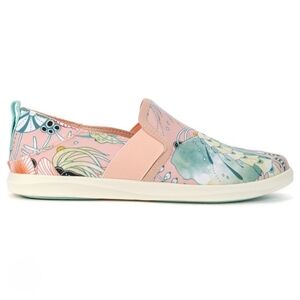 OluKai "Hale‘iwa Pa'i" Dusty Pink/Coral Slip-On Sneaker Shoe | Women's Size 7